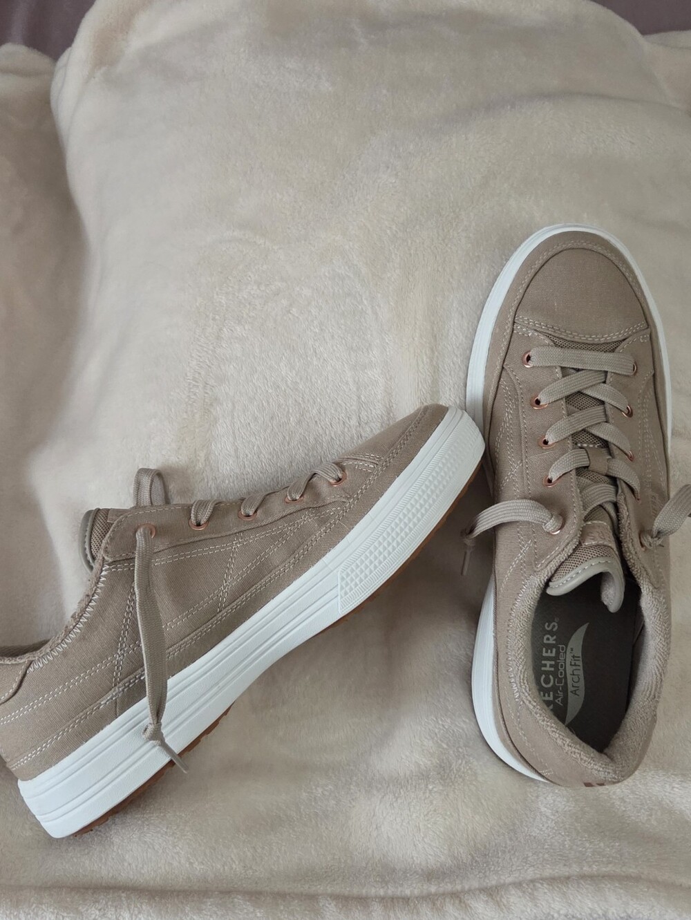 Skechers Arch Fit Neutral Taupe Sneakers - Picture 2 of 5